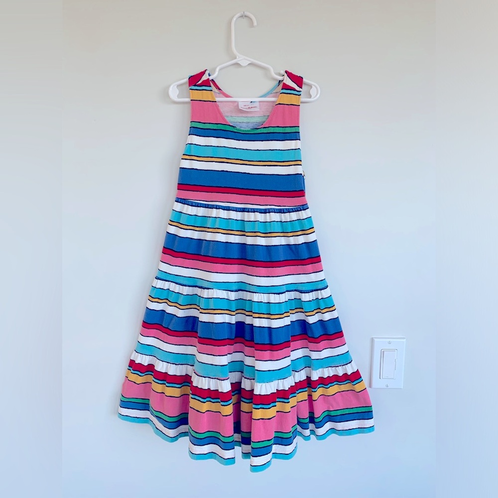 Hanna Andersson Girl's Cotton Knit Stripe Twirl Dress- Size US 6/130 cm